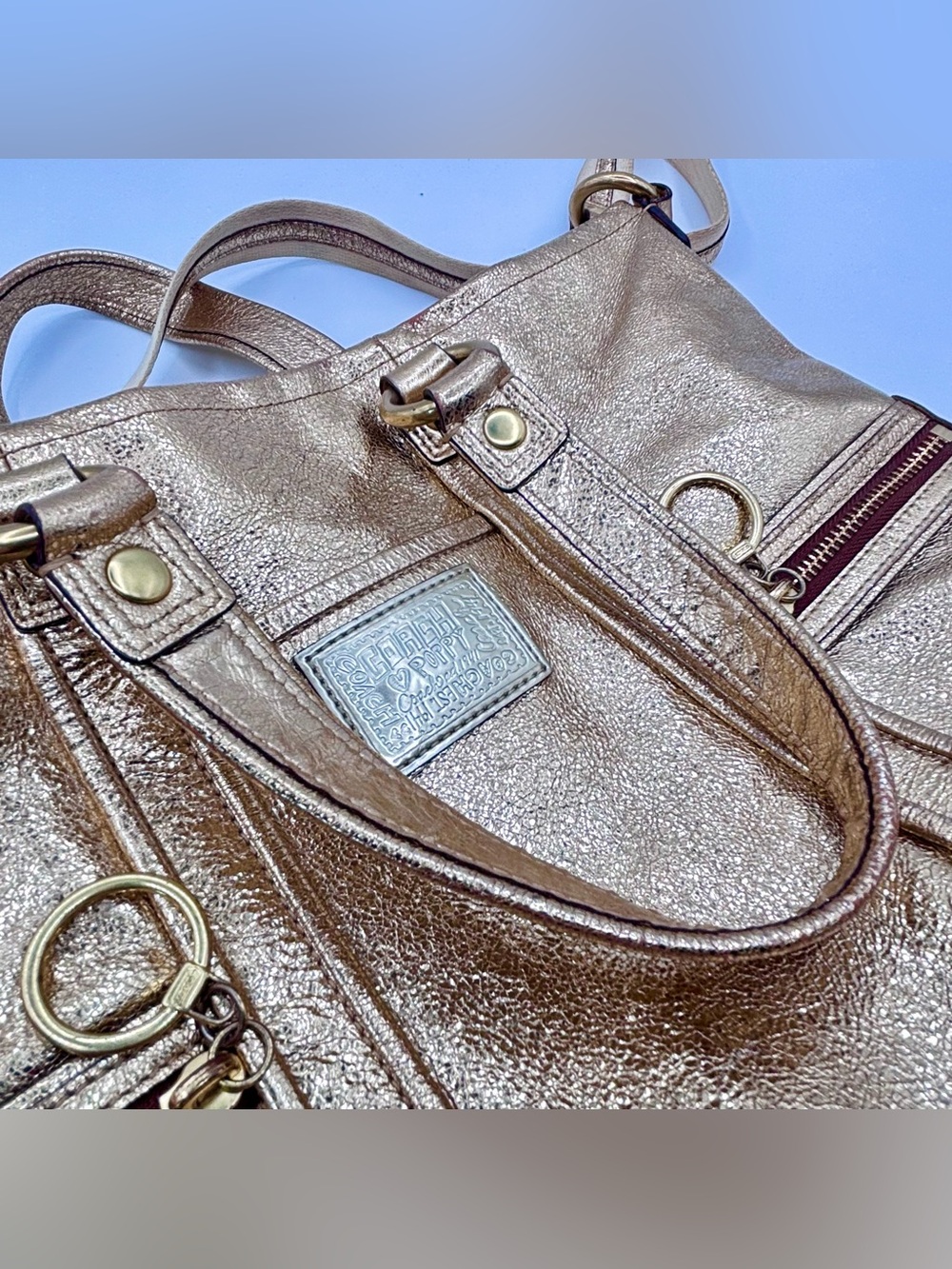 Coach | Poppy Metallic Gold Leather Purse | C0971-13819 - Picture 7 of 16